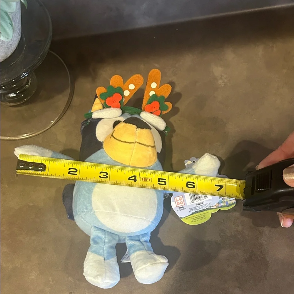 Bluey™ Bag Clip Reindeer Bluey Plush Toy w Clip
